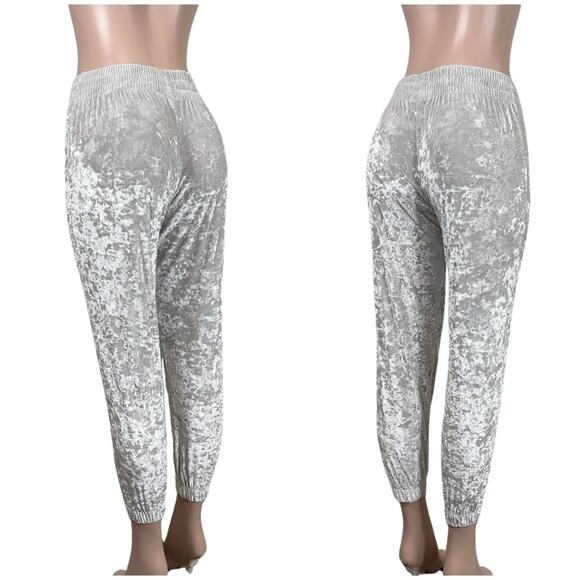 VICTORIA’S Secret Pearl Crushed Velvet Pajama Jogger Pant Size S $44 - Picture 5 of 10
